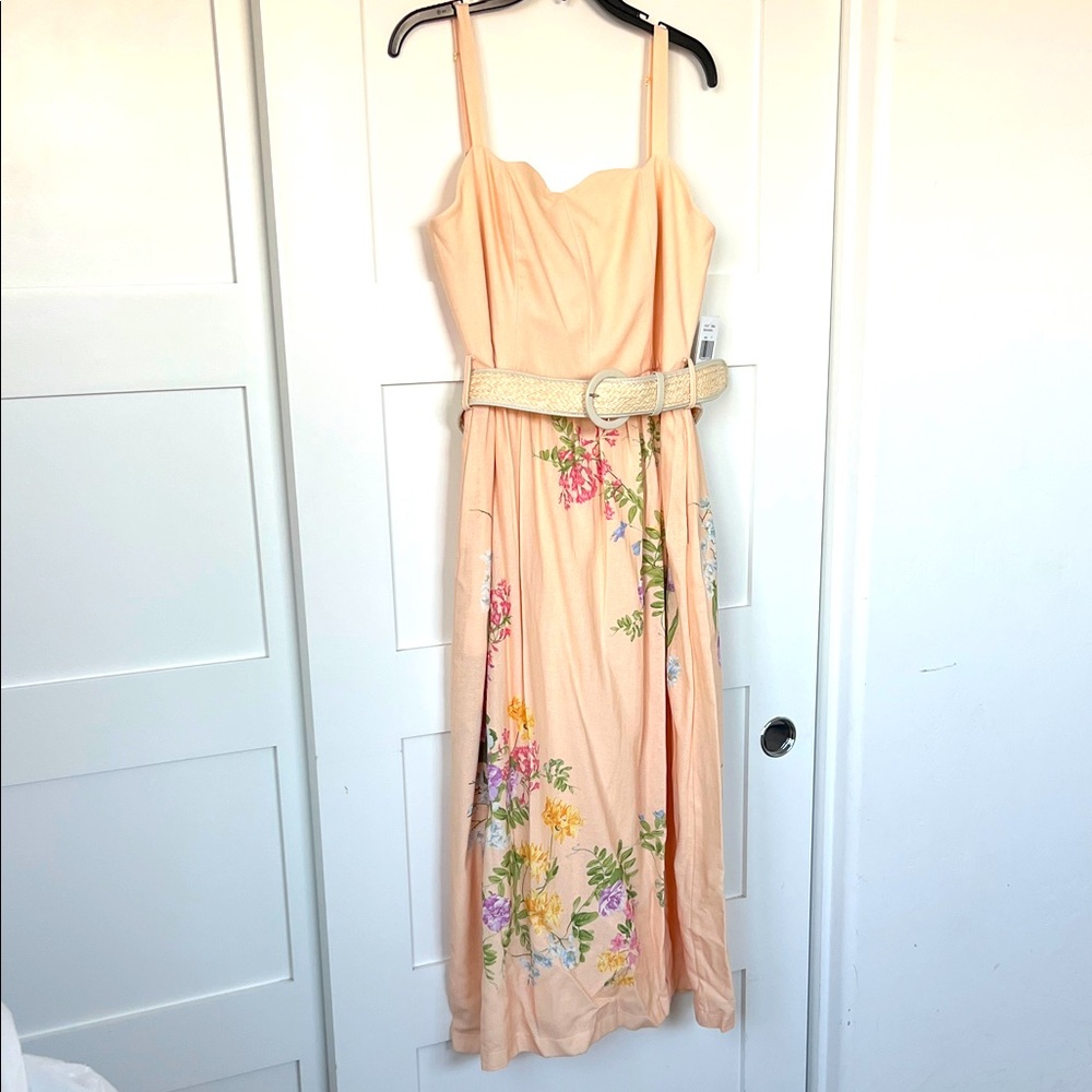 Taylor Peach Floral Maxi Dress